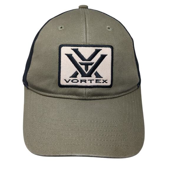Vortex Logo Snapback Trucker Hat Brown One Size Mesh Back Colorblock - Picture 1 of 9